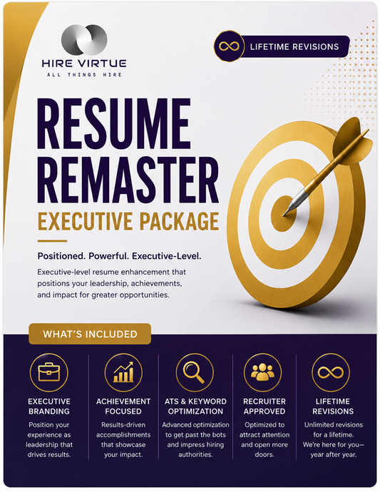 Resume Remaster™ - Executive Package (Lifetime Revisions)